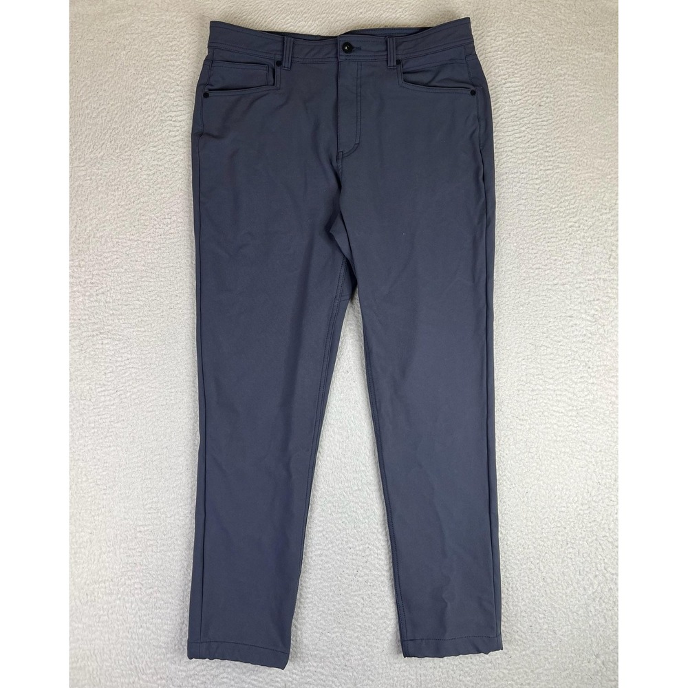 Western Rise Mens 34x32 Gray Diversion Pant Slim Fit Travel Chino Casual